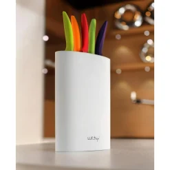 Blok stojak na noże BIANCO owalny