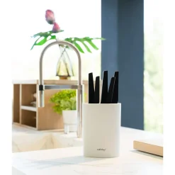 Blok stojak na noże BIANCO owalny