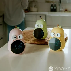 Budzik z wyświetlaczem MARY'S zielona GRUSZKA