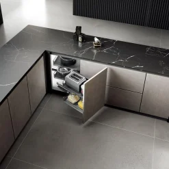 Cargo narożne lewostronne, front uchylny, highclass grey