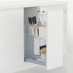 Cargo podblatowe do szafki 30 cm, front wysuwny, chrom