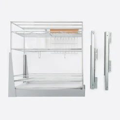 Cargo podblatowe do szafki 30 cm, front wysuwny, chrom