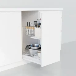 Cargo podblatowe do szafki 40 cm, front wysuwny, chrom