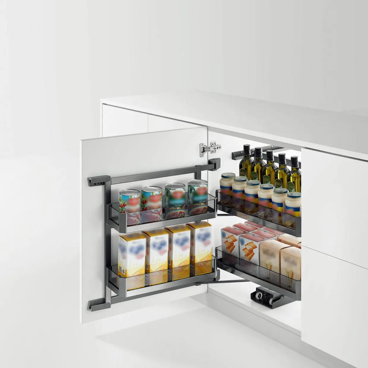 Cargo podblatowe do szafki 60 cm, front uchylny, highclass grey