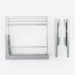 Cargo podblatowe do szafki 15 cm, front wysuwny, chrom