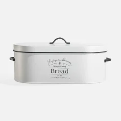 Chlebak metalowy biały 34,5x18x15 cm