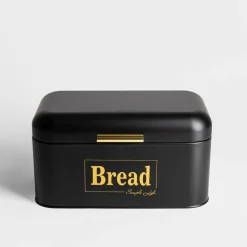 Chlebak metalowy czarny 30,5x20,7x15,1 cm