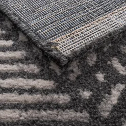 Chodnik geometryczny antracytowy NORWAY 80x200 cm