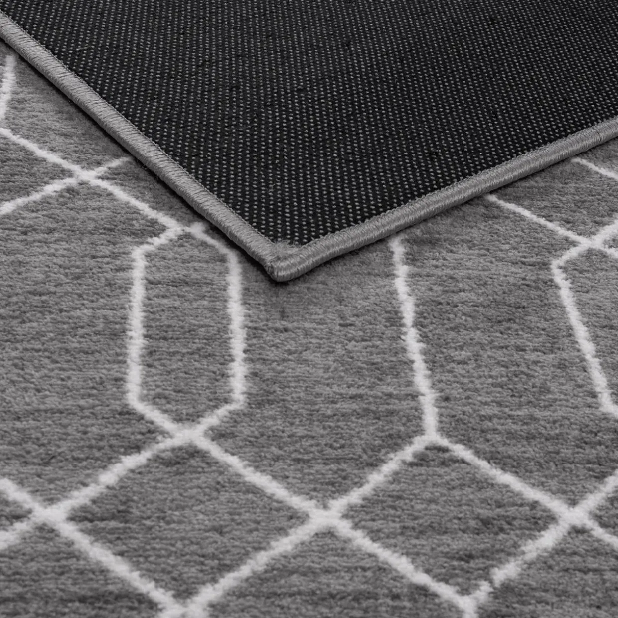 Chodnik geometryczny szary EPIC PRINT 67x160 cm