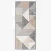 Chodnik szarobeżowy w trójkąty HOUSTON 67x160 cm