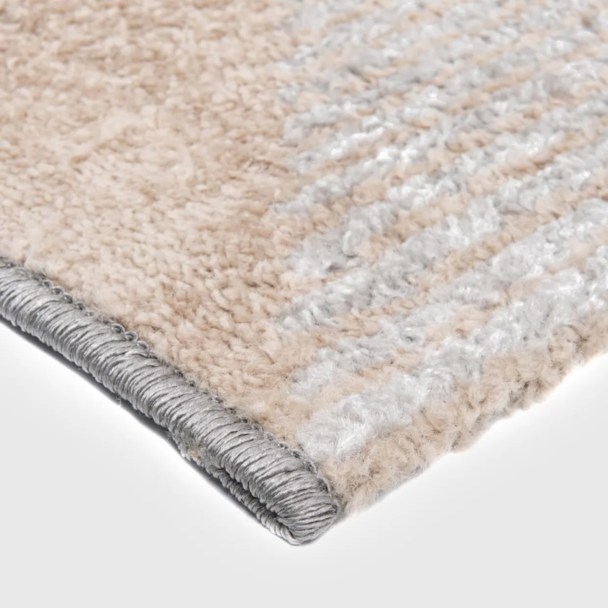 Chodnik szarobeżowy w trójkąty HOUSTON 67x160 cm