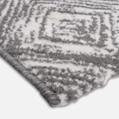 Chodnik szary w kwadraty NORWAY 67x160 cm