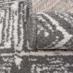 Chodnik szary w kwadraty NORWAY 67x160 cm