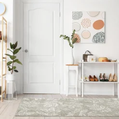 Chodnik w liście zielony HOUSTON 67x160 cm