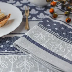 Ściereczka kuchenna szaro-granatowa CARINO 40x60 cm