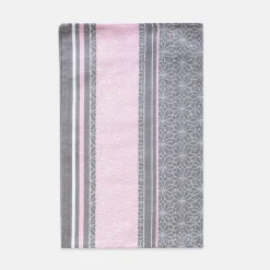 Ściereczka kuchenna szaro-różowa CARINO 40x60 cm