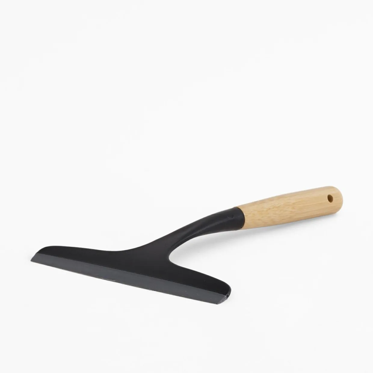 Ściągaczka do szyb czarna z bambusowym uchwytem