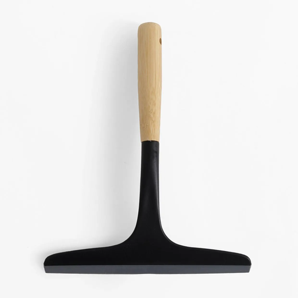 Ściągaczka do szyb czarna z bambusowym uchwytem