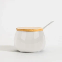 Cukiernica z łyżeczką biała BONA 9 cm