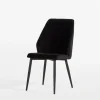 Czarne krzesło tapicerowane LOTER