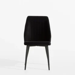 Czarne krzesło tapicerowane LOTER
