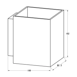 Czarny minimalistyczny kinkiet SOLA WL SQUARE