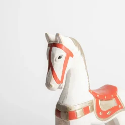 Dekoracja biało-czerwona KOŃ NA BIEGUNACH