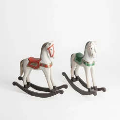 Dekoracja biało-czerwona KOŃ NA BIEGUNACH