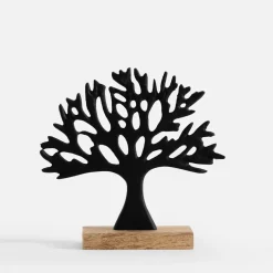 Dekoracja czarna DRZEWO 16 cm