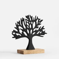 Dekoracja czarna DRZEWO 16 cm