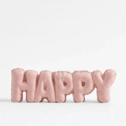 Dekoracja napis HAPPY różowy