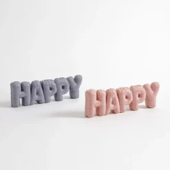 Dekoracja napis HAPPY różowy