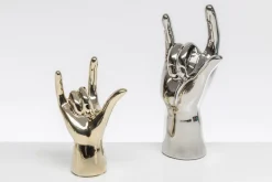 Dekoracja RĘKA srebrna 25 cm