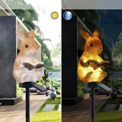 Dekoracja zewnętrzna solarna LED IP44 KRÓLIK