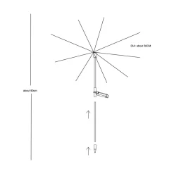 Dekoracja zewnętrzna solarna LED IP44 90 cm