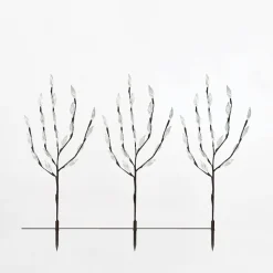 Dekoracja zewnętrzna solarna LED IP44 DRZEWKO - zestaw 3 szt.