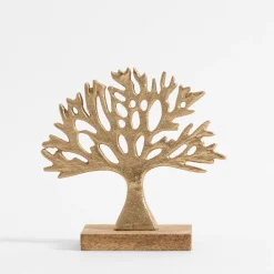 Dekoracja złota DRZEWO 17x6x16 cm