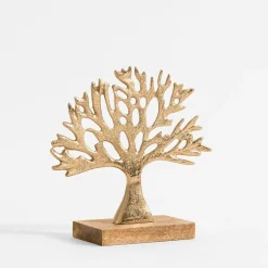 Dekoracja złota DRZEWO 17x6x16 cm