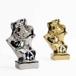 Dekoracja złota TWARZE 21 cm