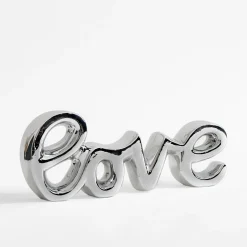 Dekoracyjny napis srebrny LOVE 29x11,4 cm