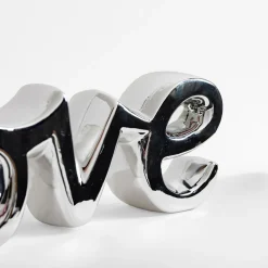 Dekoracyjny napis srebrny LOVE 29x11,4 cm