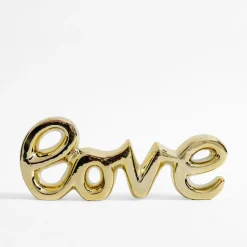 Dekoracyjny napis złoty LOVE 29x11,4 cm