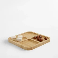 Deska do serwowania przekąsek bambusowa 29,5x29,5 cm