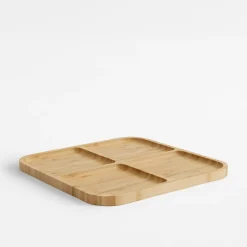 Deska do serwowania przekąsek bambusowa 20x20 cm
