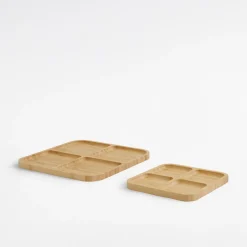 Deska do serwowania przekąsek bambusowa 20x20 cm