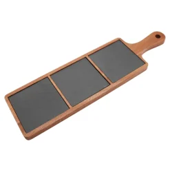 Deska do serwowania z 3 łupkami 44x12 cm