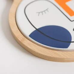 Deska do serwowania z ceramicznym talerzem 17,5 cm