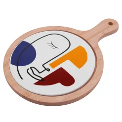 Deska do serwowania z ceramicznym talerzem 17,5 cm