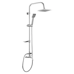 Deszczownica z baterią chrom JOKO SQUARE