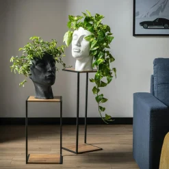 Donica głowa biała 25x21x38 cm